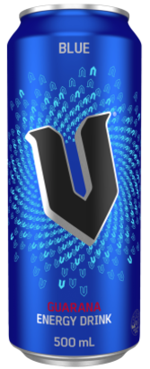 V Guarana Energy Drink Blue 500ml