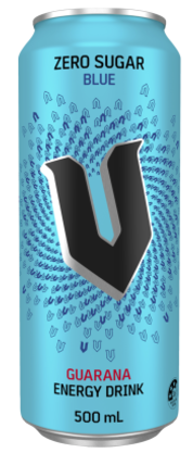 V Guarana Zero Sugar Blue 500 ml